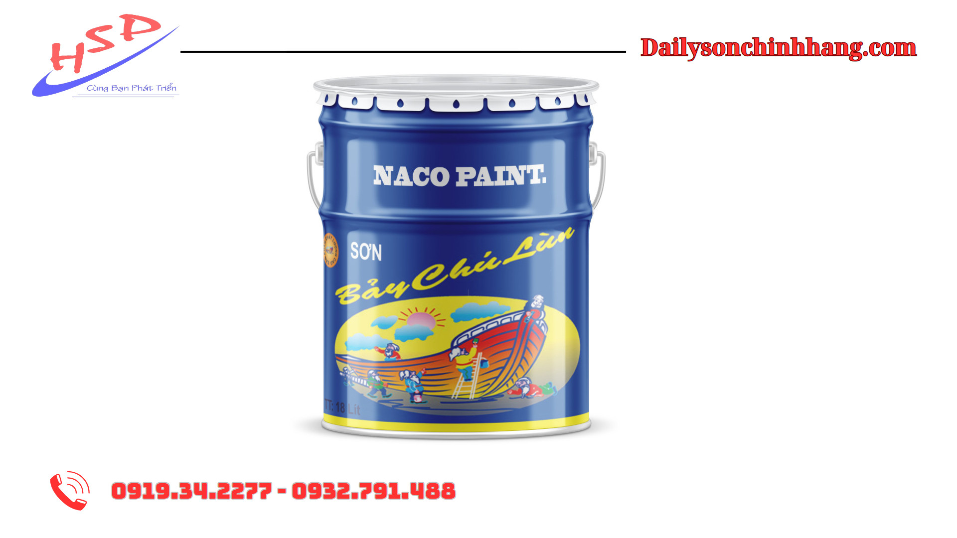 Sơn Dầu Naco Bảy Chú Lùn Màu Vàng Chanh NC 445