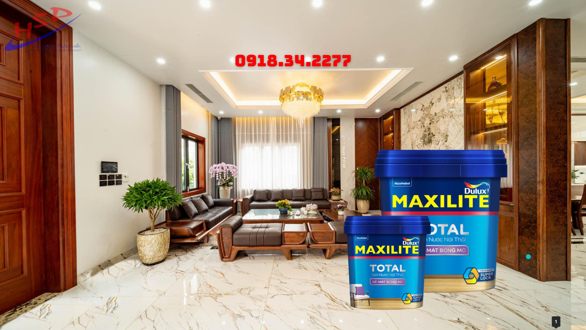 Sơn Nước Nội Thất Maxilite Total 30CB Bề Mặt Bóng 5L