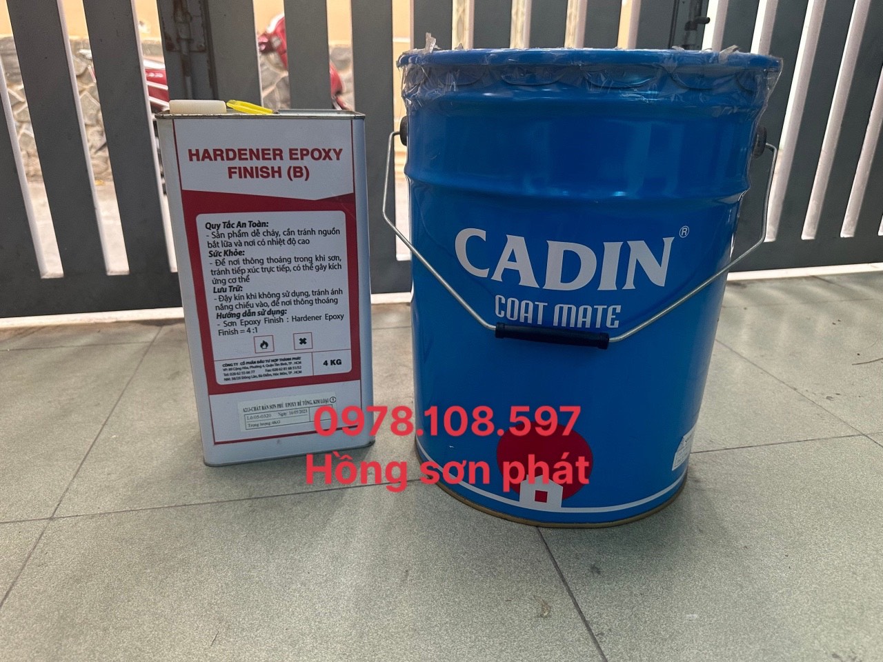 Sơn Phủ Epoxy Cadin Cho Bê Tông Và Kim Loại Bộ 20 KG