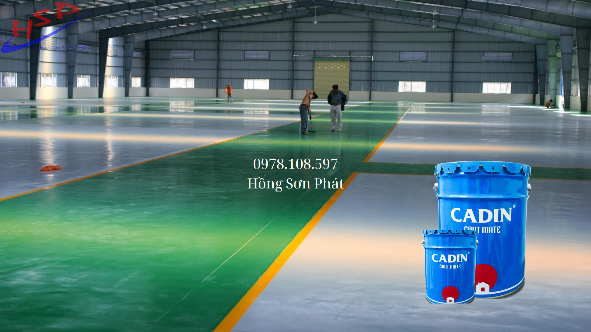 Sơn Epoxy Cadin A213 Nền Nhà Màu Xanh Giá Rẻ Nhất TPHCM