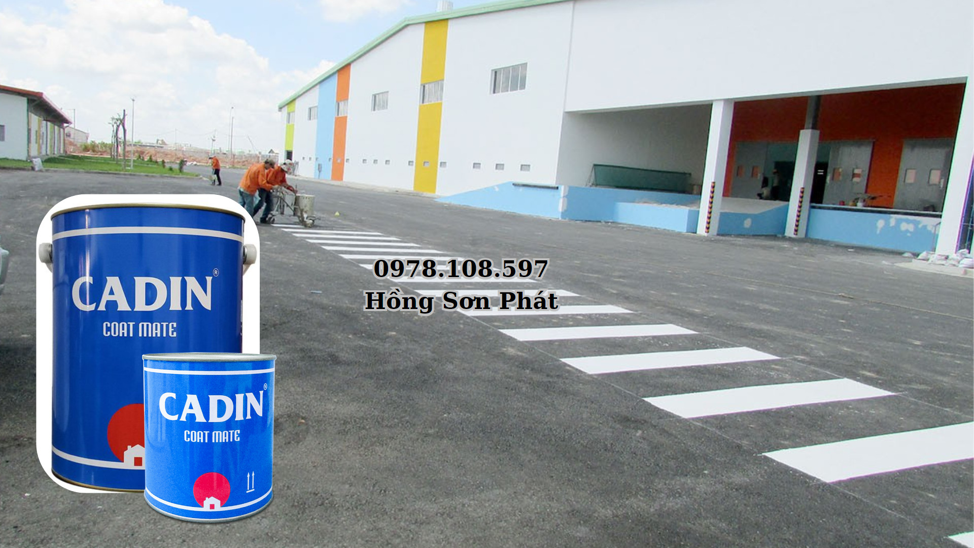 Sơn Cadin Giao Thông PU KV500 Sơn Bó Vỉa Con Lươn Giá Rẻ 