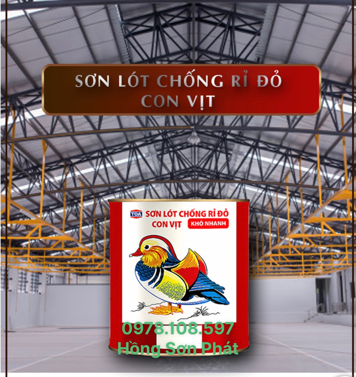 Sơn Lót Chống Rỉ Toa Con Vịt Giá Rẻ Tại Bình Dương