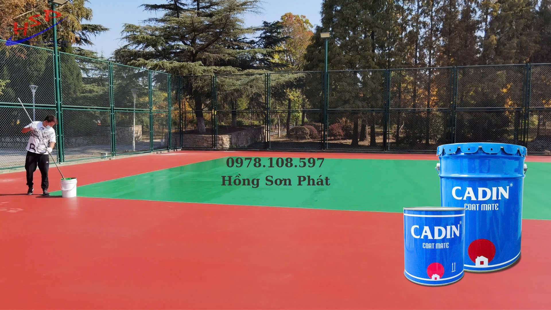 Sơn Sân Thể Thao Sân Tennis Cadin A386 Giá Rẻ Tại TPHCM