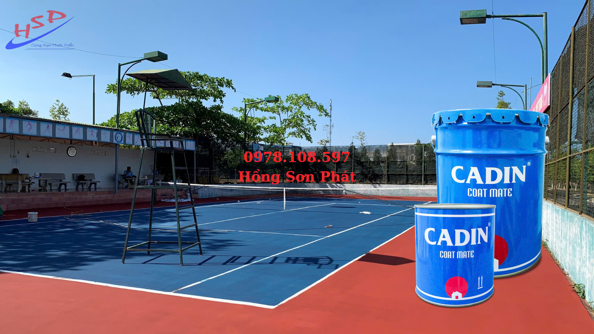 Sơn Sân Thể Thao Sân Tennis Cadin A386 Giá Rẻ Tại TPHCM