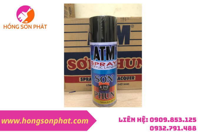Sơn Xịt ATM Màu Đen Mờ A212