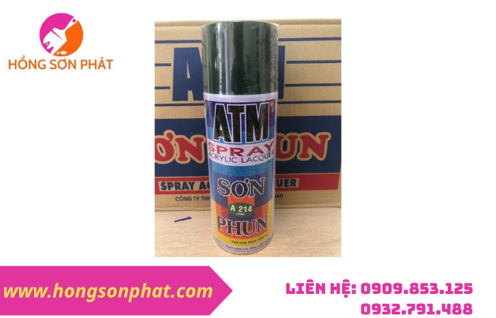 Sơn Xịt ATM Màu Xanh Lá A214