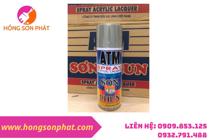 Sơn xịt ATM màu xám A215