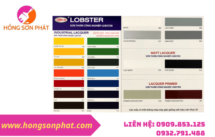 Bảng Màu Sơn Thơm Công Nghiệp Lobster Mới Nhất 2026