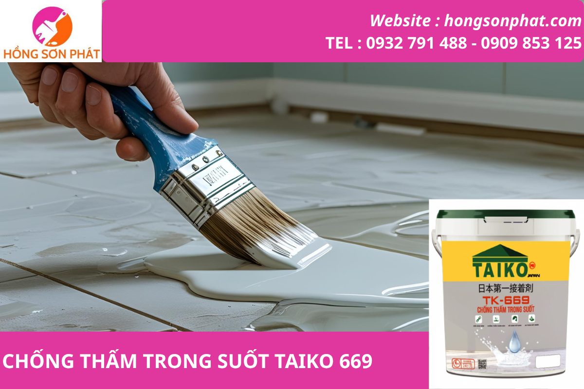 Sơn Chống Thấm Trong Suốt Taiko TK-669 Giá Rẻ Tại HCM