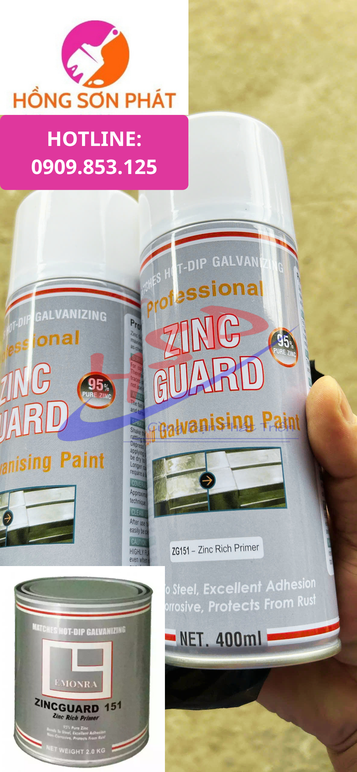 Sơn Kẽm Lạnh ZincGuard ZG151 Nhập Khẩu Úc