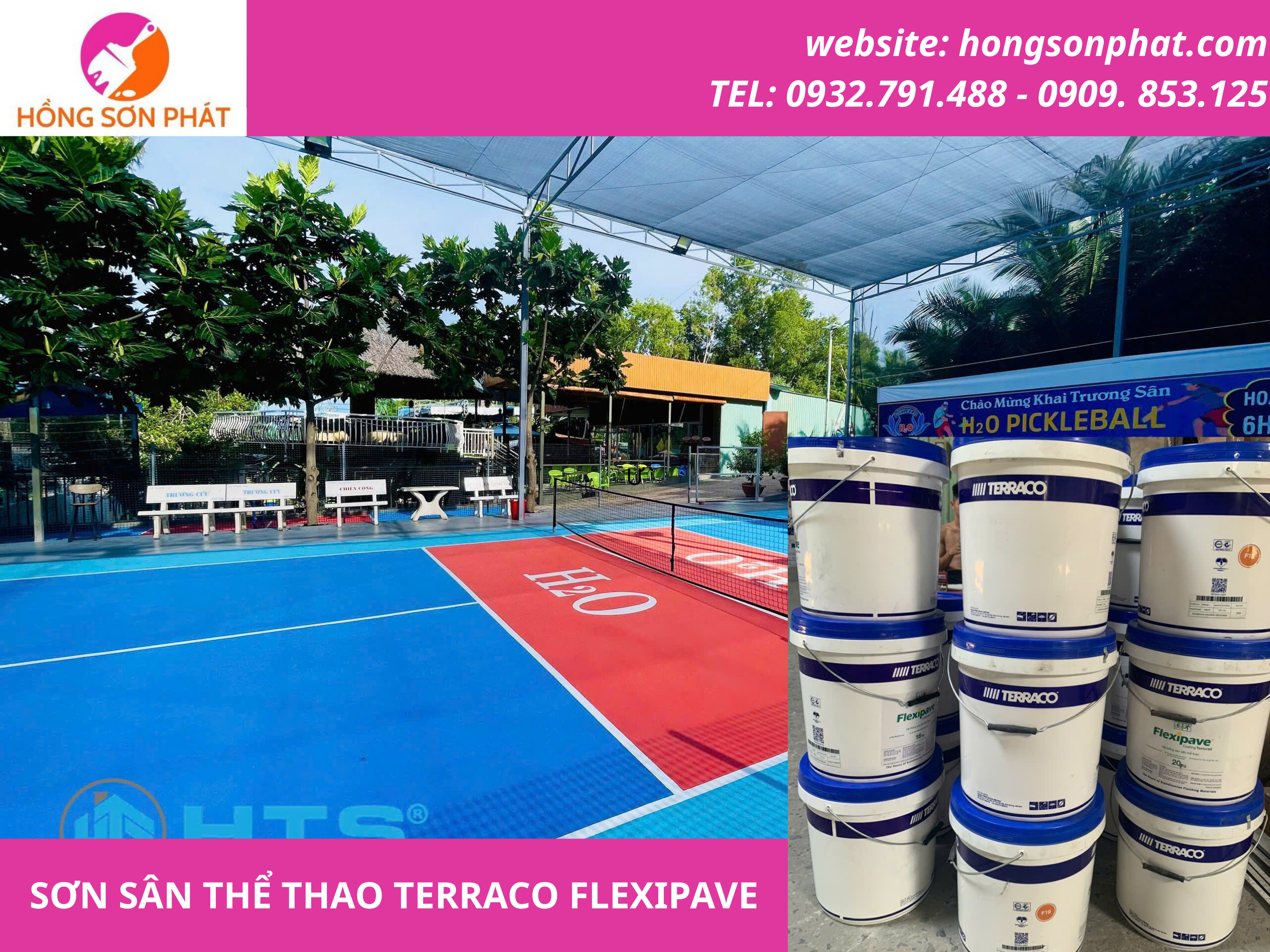 Đại Lý Sơn Sân Tenis Pickball Terraco Flexipave Giá Rẻ 2026