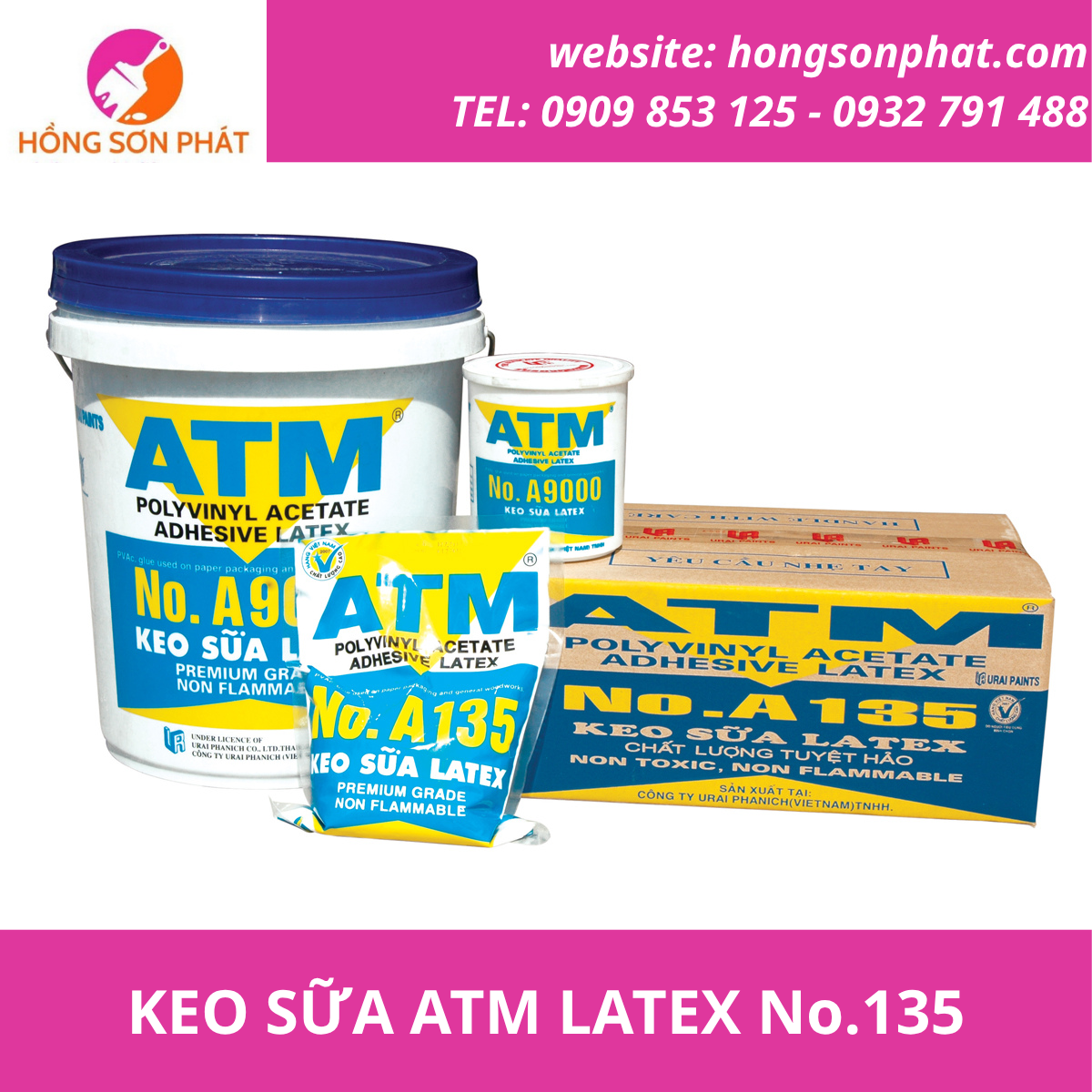 Keo Sữa ATM Latex No A135 Dán Gỗ, Giấy Giá Rẻ Tại HCM