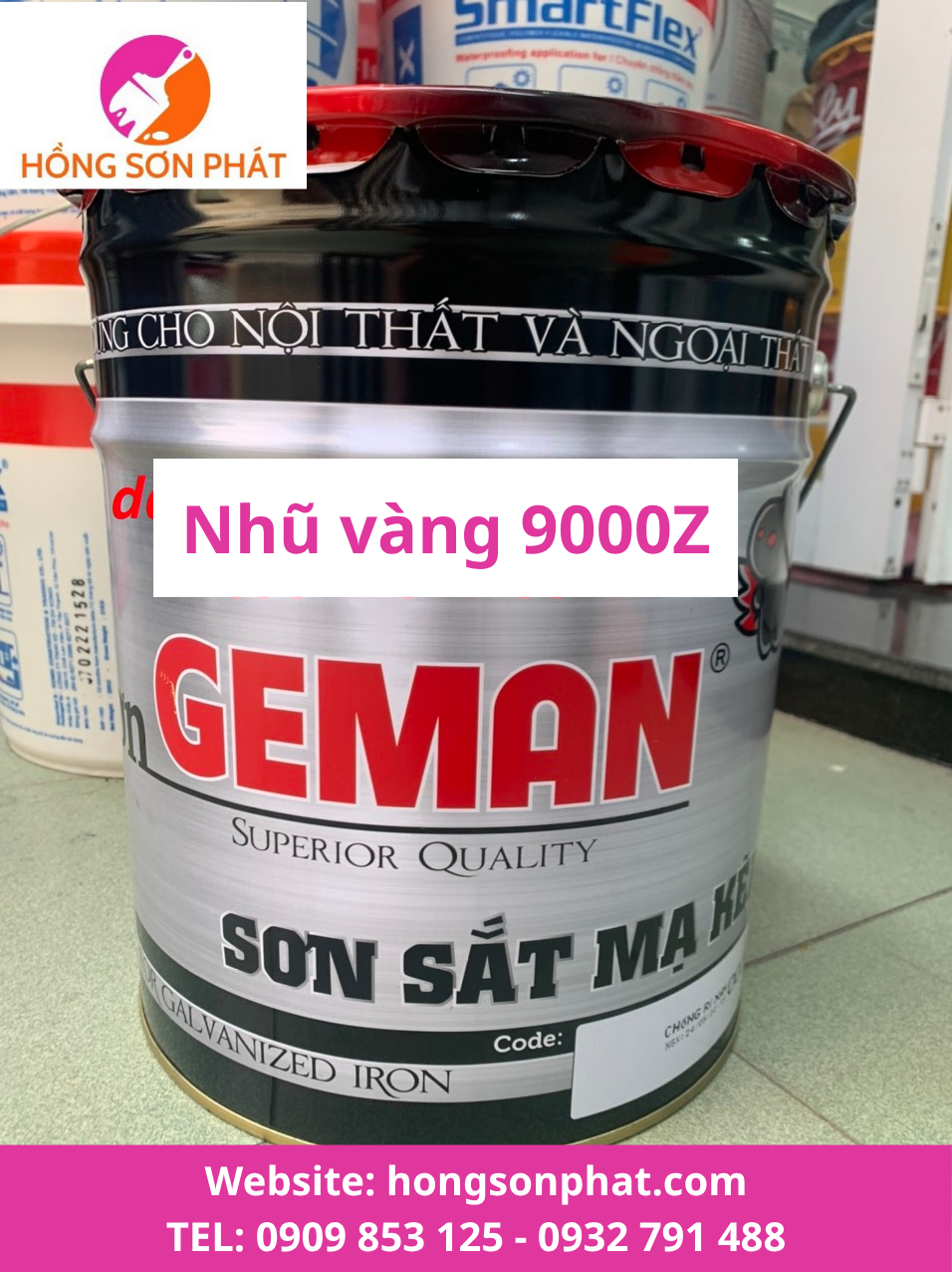 Sơn Kẽm Geman Màu Nhũ Vàng 9000Z Giá Rẻ Nhất 2026