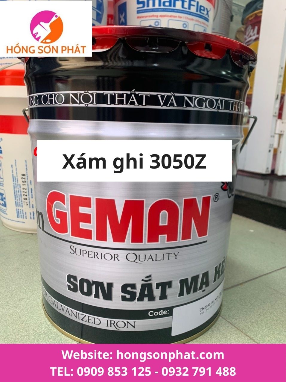 Sơn Kẽm Geman Xám Ghi 3050Z Chạy Số Giá Tốt Nhất Tp HCM