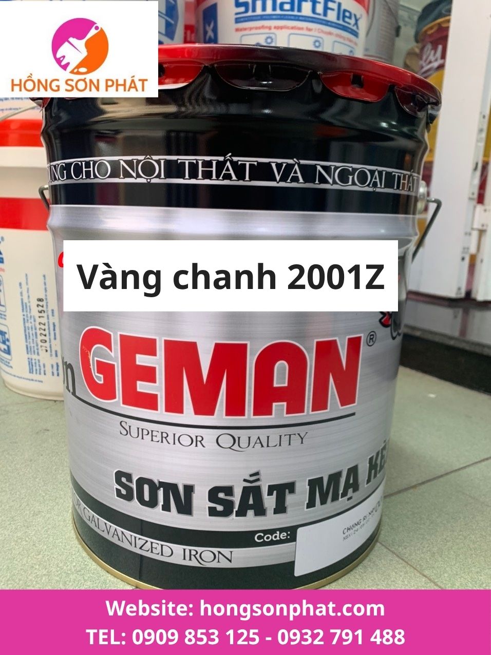 Bán Sơn Mạ Kẽm Geman Màu Vàng Chanh 2001Z Giá Rẻ Tại HCM