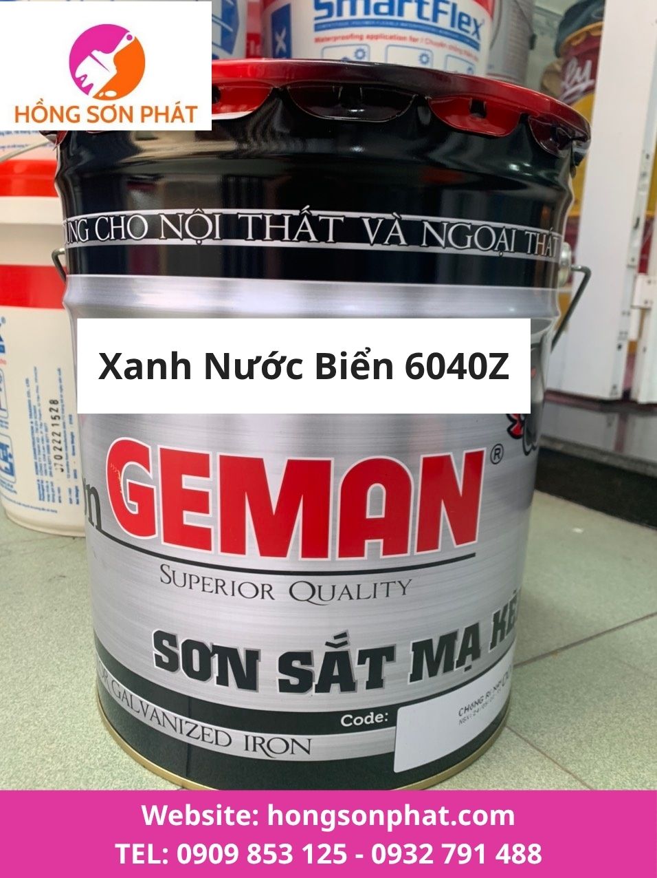Sơn Kẽm Geman Màu Xanh Nước Biển 6040Z